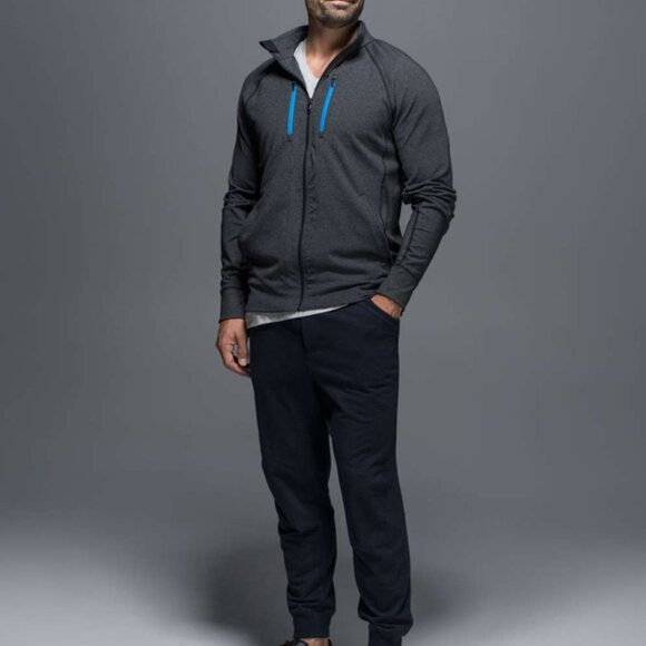 Lululemon Men's Shift Jacket, Heathered Black / Cornflower, Size L - Picture 6 of 16